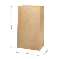 10 - 100 Papiertüten braun Kraftpapier - Anzahl 25 Stück