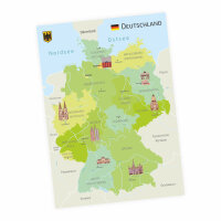 Kinder Lernposter - Deutschland 2 - DIN A2 - 594 x 420 mm