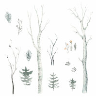 204 Wandtattoo Wald Aquarell - 1750 x 980 mm