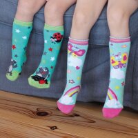 MOSES Krabbelkäfer Zaubersocken 26-36 geeignet - Farbe hellblau