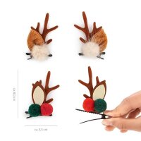 TRENDHAUS MAGIC MOMENTS Haarklammer Rentier 2er-Set - Farbe rot