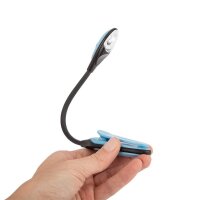 TRENDHAUS LED Leselampe Flexi rosa o. blau mit Clip - Farbe blau
