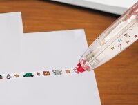 MOSES Deko Tape Stift Sternenzauber Abroller Weihnachten - Farbe lila