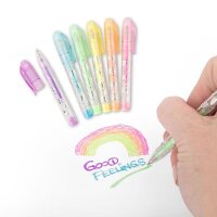TRENDHAUS GOOD FEELINGS 6 Mini Gelstifte bunt oder pastell - Farbe bunt