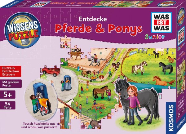 KOSMOS Wissens Puzzle WAS IST WAS junior - Entdecke die Pferde & Ponys