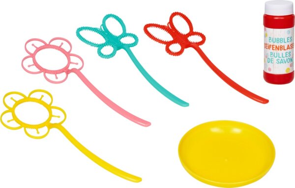 CS Seifenblasen Set Seifenblasenflüssigkeit & 4 Pustestäbchen
