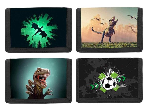 BB-Klostermann Junge Portemonnaie Geldbörse Kinder Dino Drache Fußball