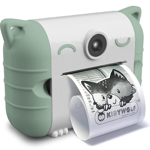 KIDYWOLF Kidyprint Sofortbildkamera Grün Kamera für Kinder