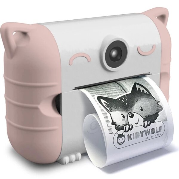 KIDYWOLF Kidyprint Sofortbildkamera Pfirsich Kamera für Kinder