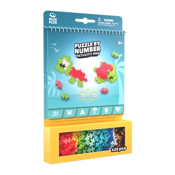PLUS PLUS 125 Kreativ Bausteine Puzzle Strand Schildkröte