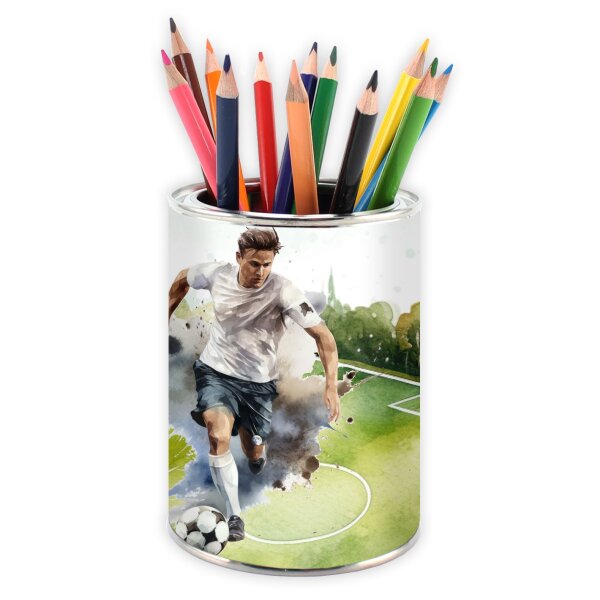 Stiftebecher Fußball Fussball grün - Stifteköcher Stiftehalter Schreibtischorganizer