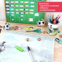 A3 Schreibtischunterlage Papier Fußball mit kleinem 1×1 | 50 Blatt
