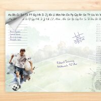 A3 Schreibtischunterlage Papier Fußball mit kleinem 1×1 | 50 Blatt