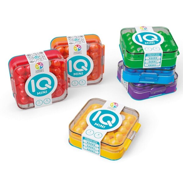 SMART GAMES Puzzlespiel IQ Mini für 1 Spieler Logikspiel vers. Farben - blau