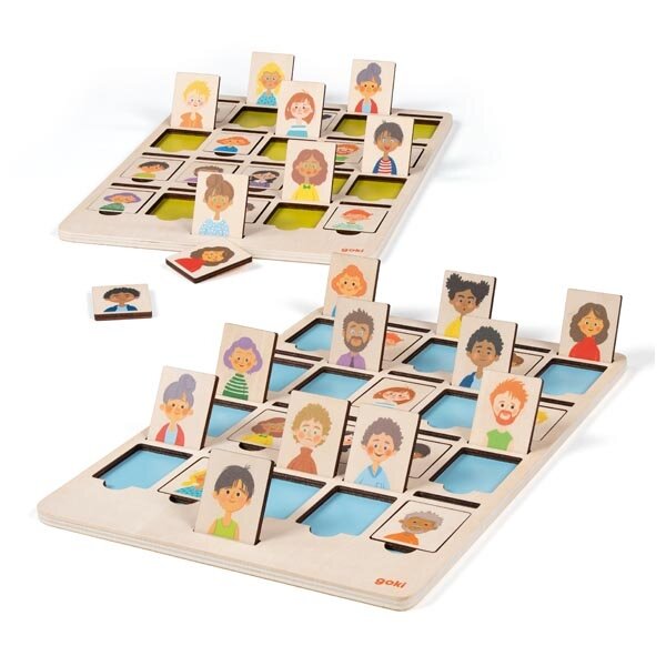 GOKI Wer wird gesucht? | Spannendes Holz-Ratespiel für Kinder ab 5 Jahren