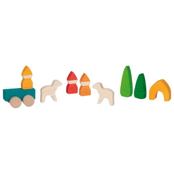 GOKI evolution – Mein kleines Dorf | Kreatives Holzpuzzle Made in Europe – spiel gut prämiert