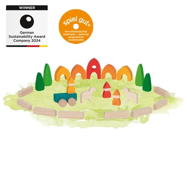 GOKI evolution Mein kleines Dorf – kreatives Holzpuzzle