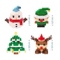 TRENDHAUS Bausatz-Set Schneemann, Tannenbaum, Wichtel, Rentier