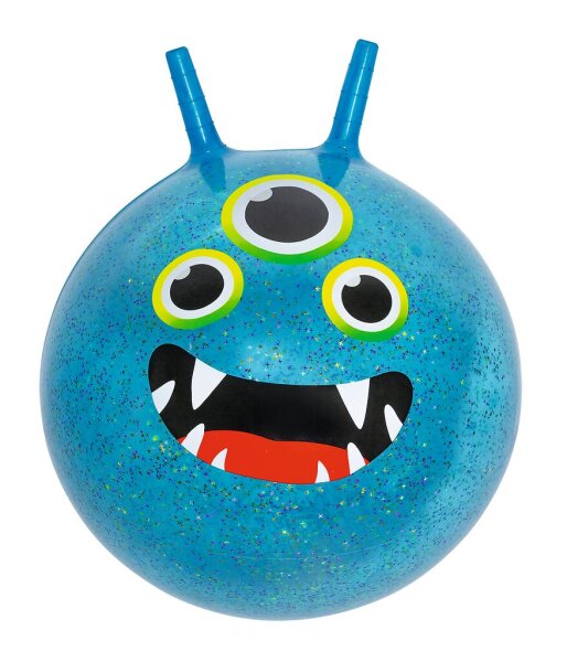 MOSES Monster Glitzender Hüpfball blau
