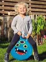 MOSES Monster Glitzender Hüpfball blau