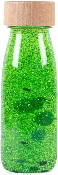 PETIT BOUM Float Bottle – Grün | Sensorikflasche für Babys und Kleinkinder