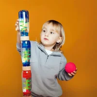 PETIT BOUM Move Bottle Spiral Blue – Sensorikflasche mit Bewegung & Farbe