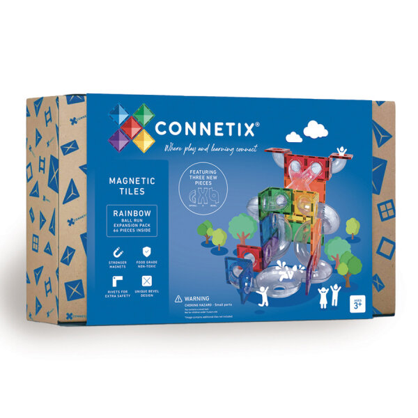 Connetix Magnetbausteine Kugelbahn Rainbow Ball Run Expansion Pack - 66 Teile