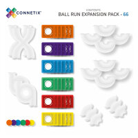 Connetix Magnetbausteine Kugelbahn Rainbow Ball Run Expansion Pack - 66 Teile