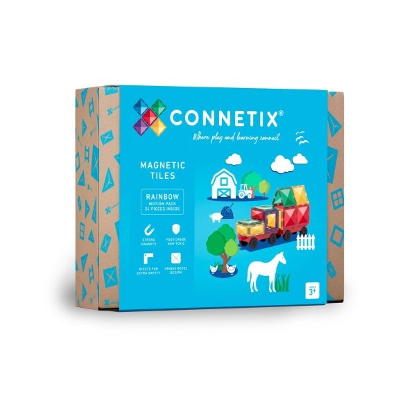 Connetix Magnetbausteine Rainbow Motion Pack - 24 Teile