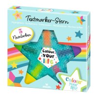 MOSES Mini Textmarker Stern oder Blume Stern