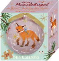 CS Mini-Puzzlekugel - Wintertiere im Weihnachtswald in 3 vers. Designs Reh