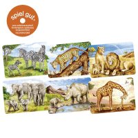 GOKI Minipuzzle Afrikanische Tiere | 24-teiliges...
