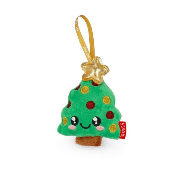 LEGAMI Weihnachtskugel aus Plüsch - Tannenbaum - Oh-Oh-Ohrnaments