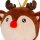 LEGAMI Weihnachtskugel aus Plüsch - Rentier - Oh-Oh-Ohrnaments