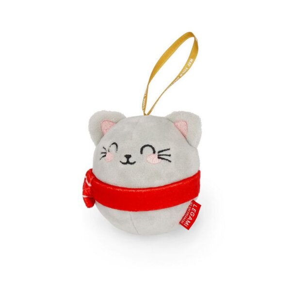 LEGAMI Weihnachtskugel aus Plüsch - Katze - Oh-Oh-Ohrnaments