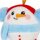 LEGAMI Weihnachtskugel aus Plüsch - Schneemann - Oh-Oh-Ohrnaments