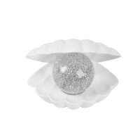 iTotal Muschel Lampe Perlmutt weiß LED Shell Lamp