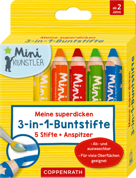 CS Meine superdicken 3in1 Buntstifte mit Anspitzer