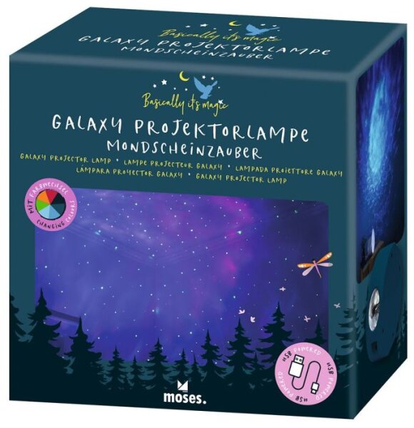 MOSES Galaxy Projektorlampe Mondscheinzauber