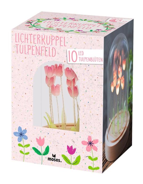 MOSES Lichterkuppel Tulpenfeld Frühling Oster Deko