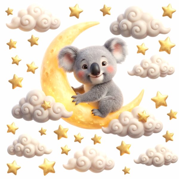 271 Wandtattoo Mond mit Koala