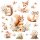 276 Wandtattoo Waldtiere Boho