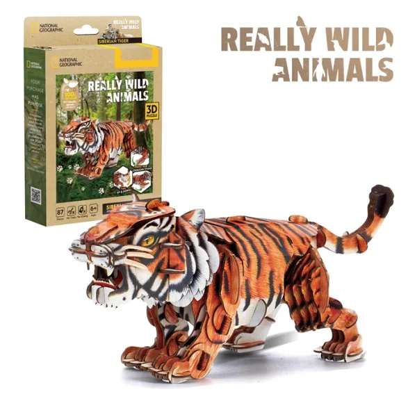CubicFun 3D Puzzle Tiger – 87 Teile aus Kraftpapier Bastelset