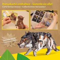 CubicFun 3D Puzzle Wolf – 58 Teile aus Kraftpapier Bastelset