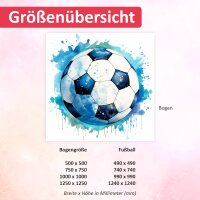 274 Wandtattoo Fußball blau schwarz Fussball