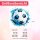 274 Wandtattoo Fußball blau schwarz Fussball