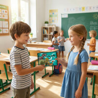 10 Einladungskarten mit Mattfolie Dinosaurier für Kindergeburtstag