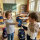 10 Einladungskarten mit Silberlack Roboter für Kindergeburtstag