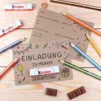 10 Einladungskarten für Kindergeburtstag Kraftpapier