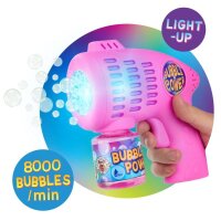 TRENDHAUS Seifenblasen-Blaster Light-Up pink blau